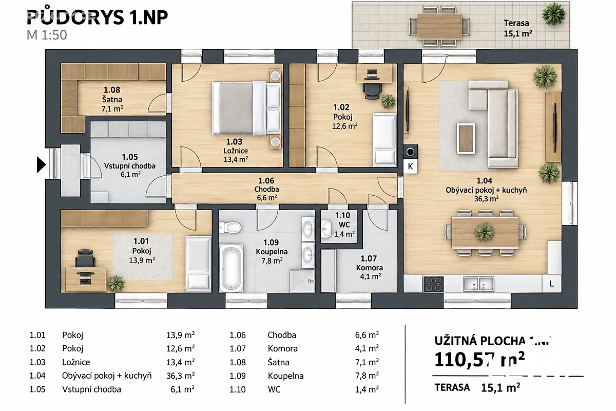 Novostavba rodinného domu 4+kk – snímek 31